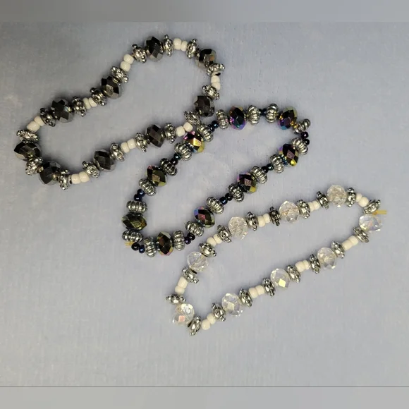 3 Piece Sparkly Stretchy Bracelet Set - Picture 2 of 5